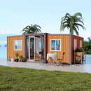 EROMMY 20ft Portable Modular Folding House, Expandable Container Home with 2 Bedrooms and Fully Equipped Bathroom, Prefab Boxable Home with Kitchen for Adults Living-Erommy